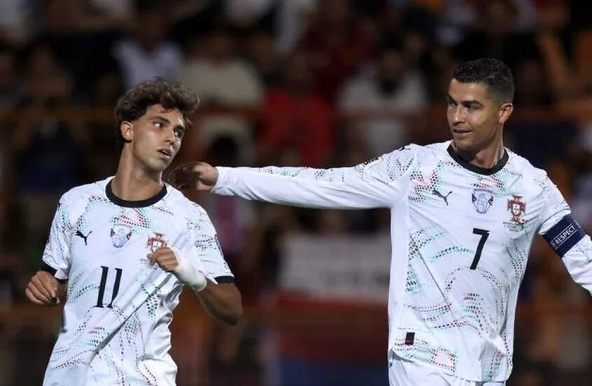 رد فعل النصر السعودي على أهداف رونالدو وفيليكس مع منتخب البرتغال