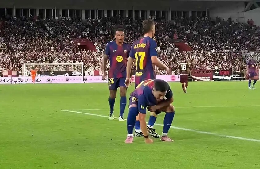 روني بردغجي يلفت الأنظار بتسجيله هدفه الأول مع برشلونة في مباراة ودية
