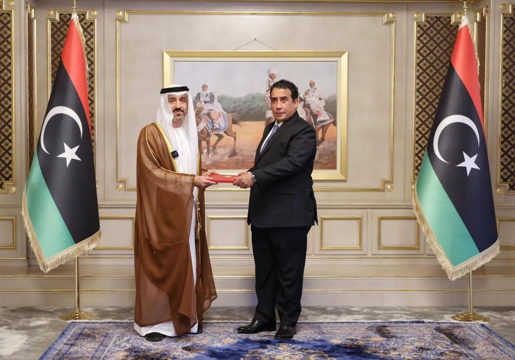 سعادة علي راشد أحمد المزروعي يقدم أوراق اعتماده سفيراً لدولة الإمارات لدى ليبيا