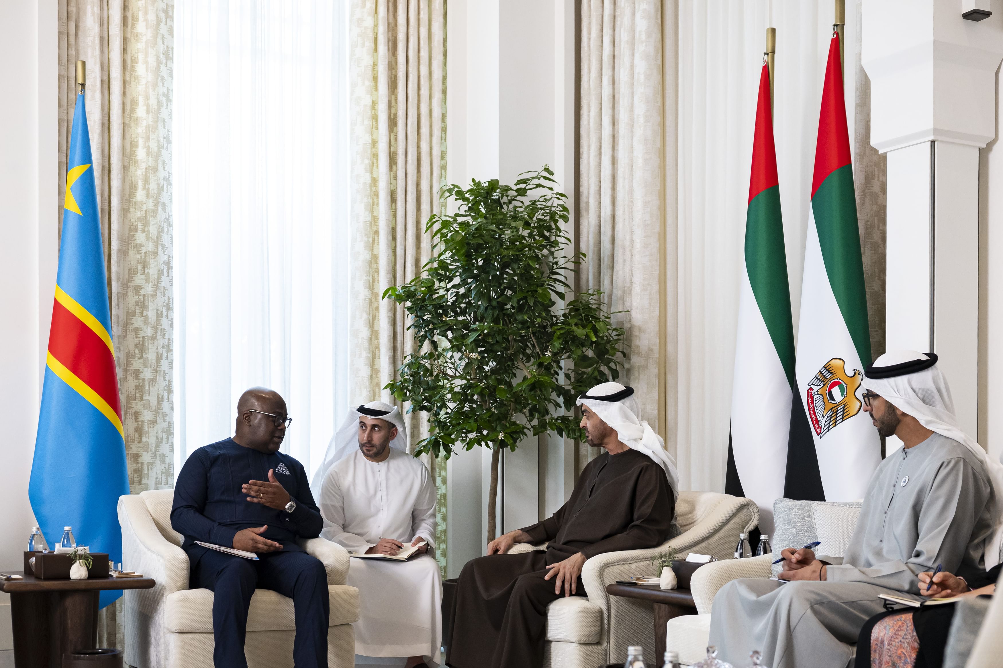 رئيس الدولة يبحث مع رئيس جمهورية الكونغو الديموقراطية سبل تعزيز العلاقات الثنائية