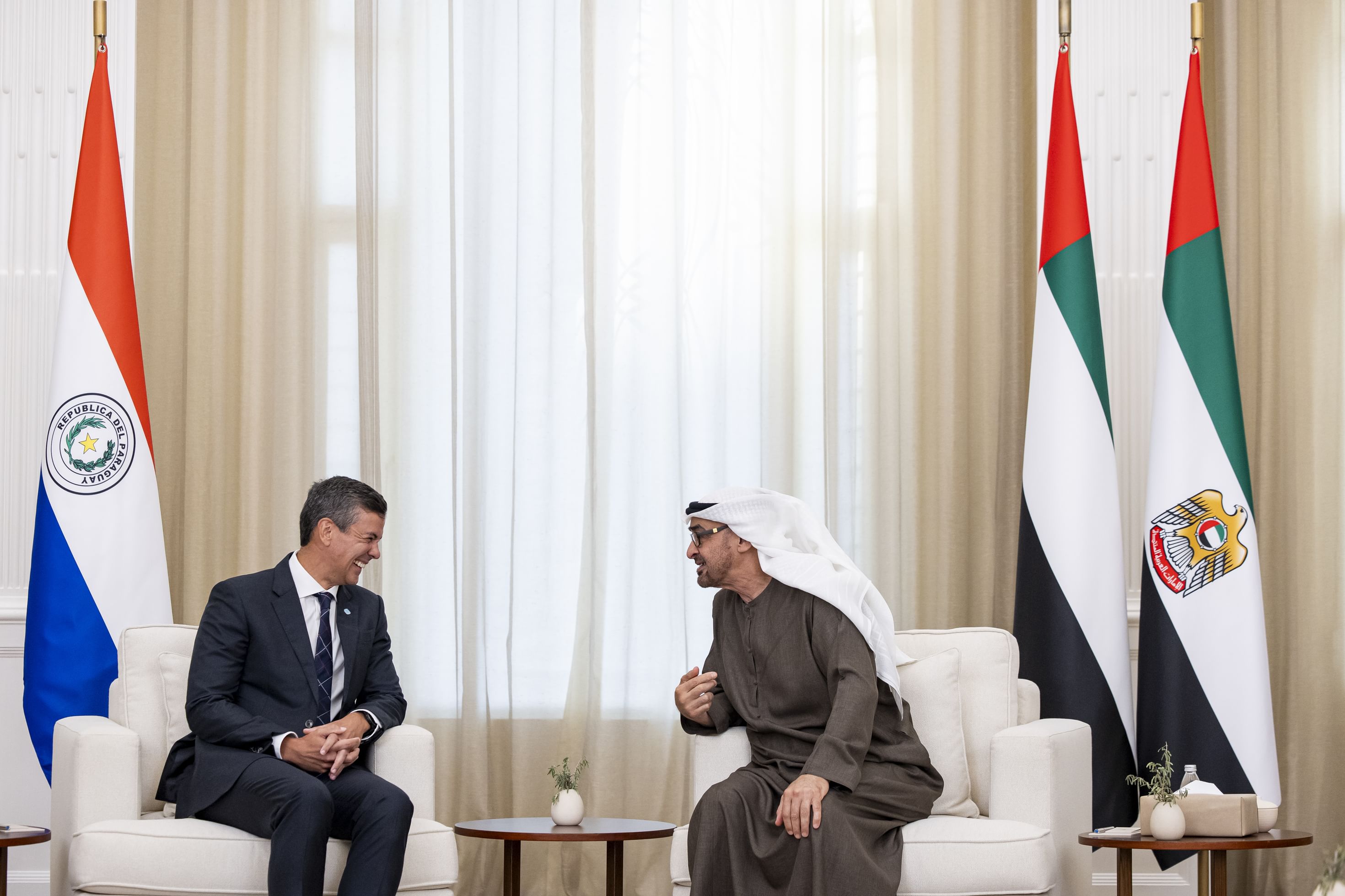 رئيس الدولة ورئيس الباراغواي يبحثان علاقات التعاون