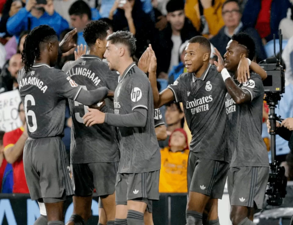 ريال مدريد يتجاوز محطة سيلتا فيجو بثنائية مبابي وفينيسيوس 