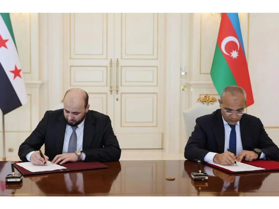 سوريا وأذربيجان توقعان اتفاقية استراتيجية لتوريد الغاز الطبيعي عبر تركيا