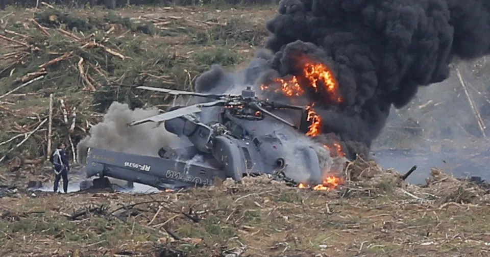 تحطم مروحية عسكرية