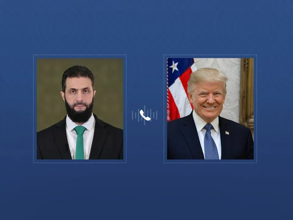 الشرع وترامب يبحثان تطورات المرحلة الانتقالية وآفاق التعاون الثنائي