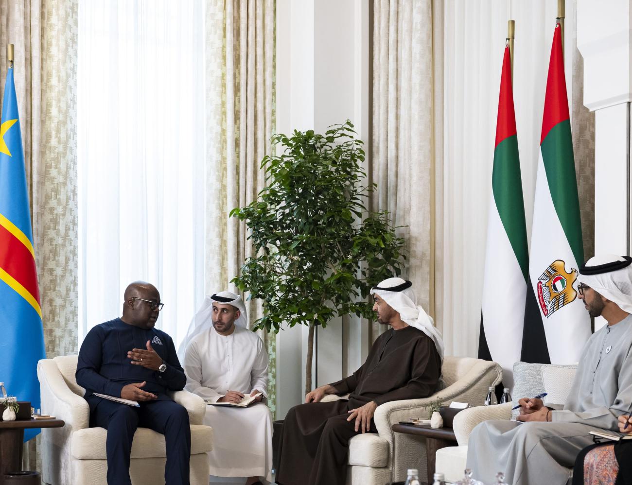 رئيس الدولة يبحث مع رئيس جمهورية الكونغو الديموقراطية سبل تعزيز العلاقات الثنائية