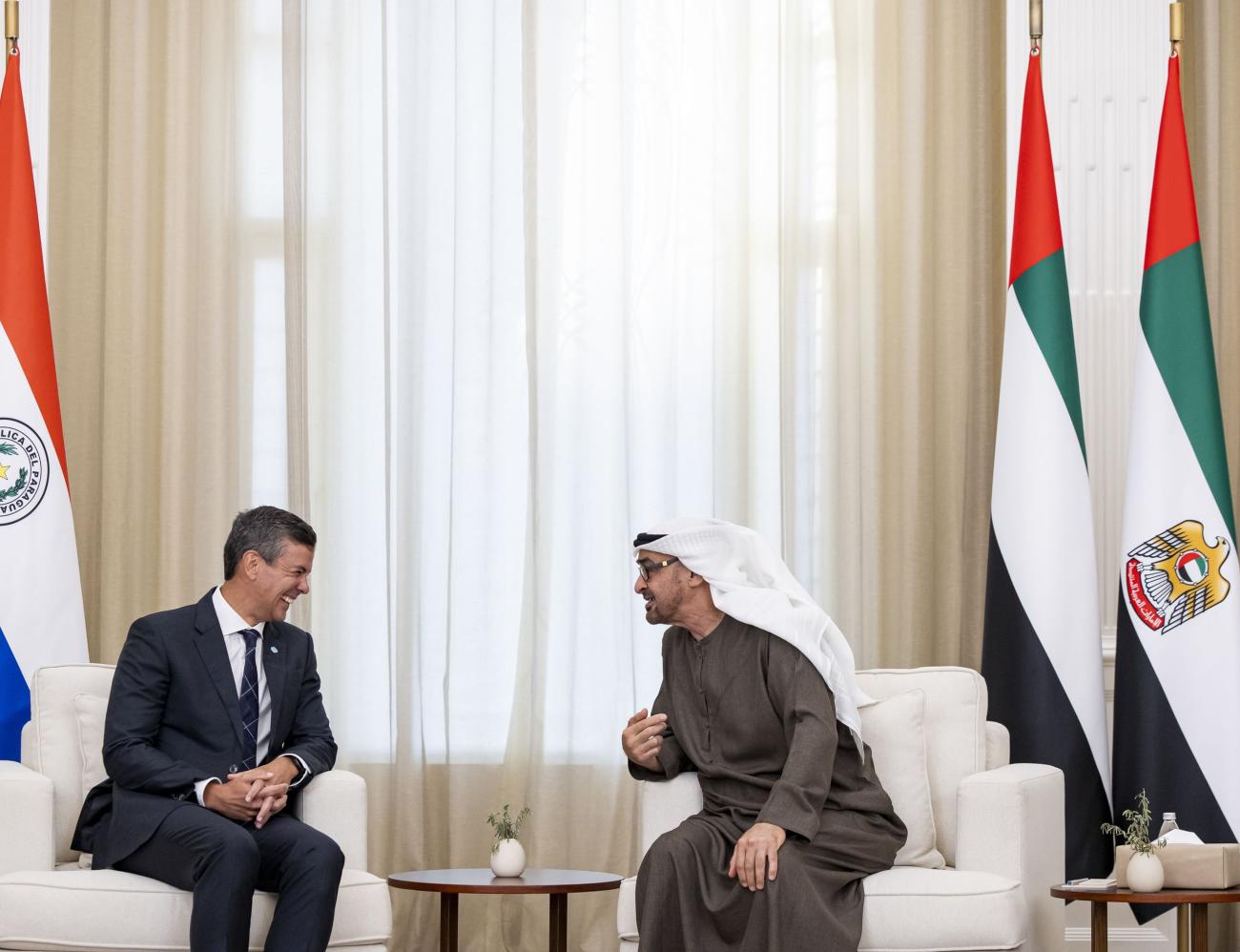 رئيس الدولة ورئيس الباراغواي يبحثان علاقات التعاون